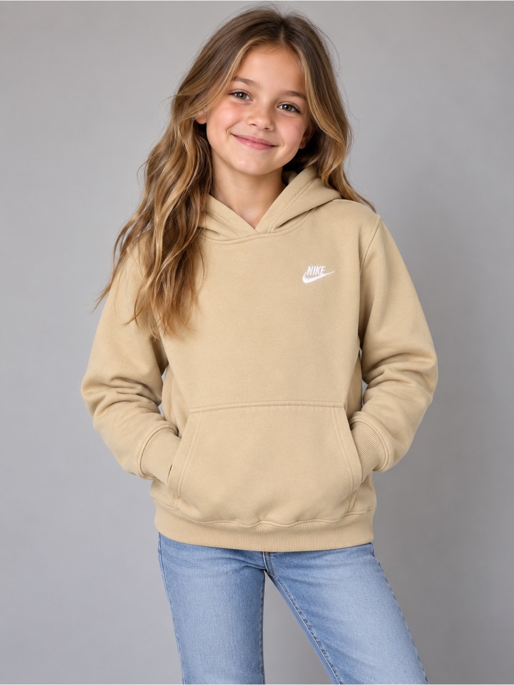 Nike Girl’s Kids' Tan Hoodie Sweatshirt